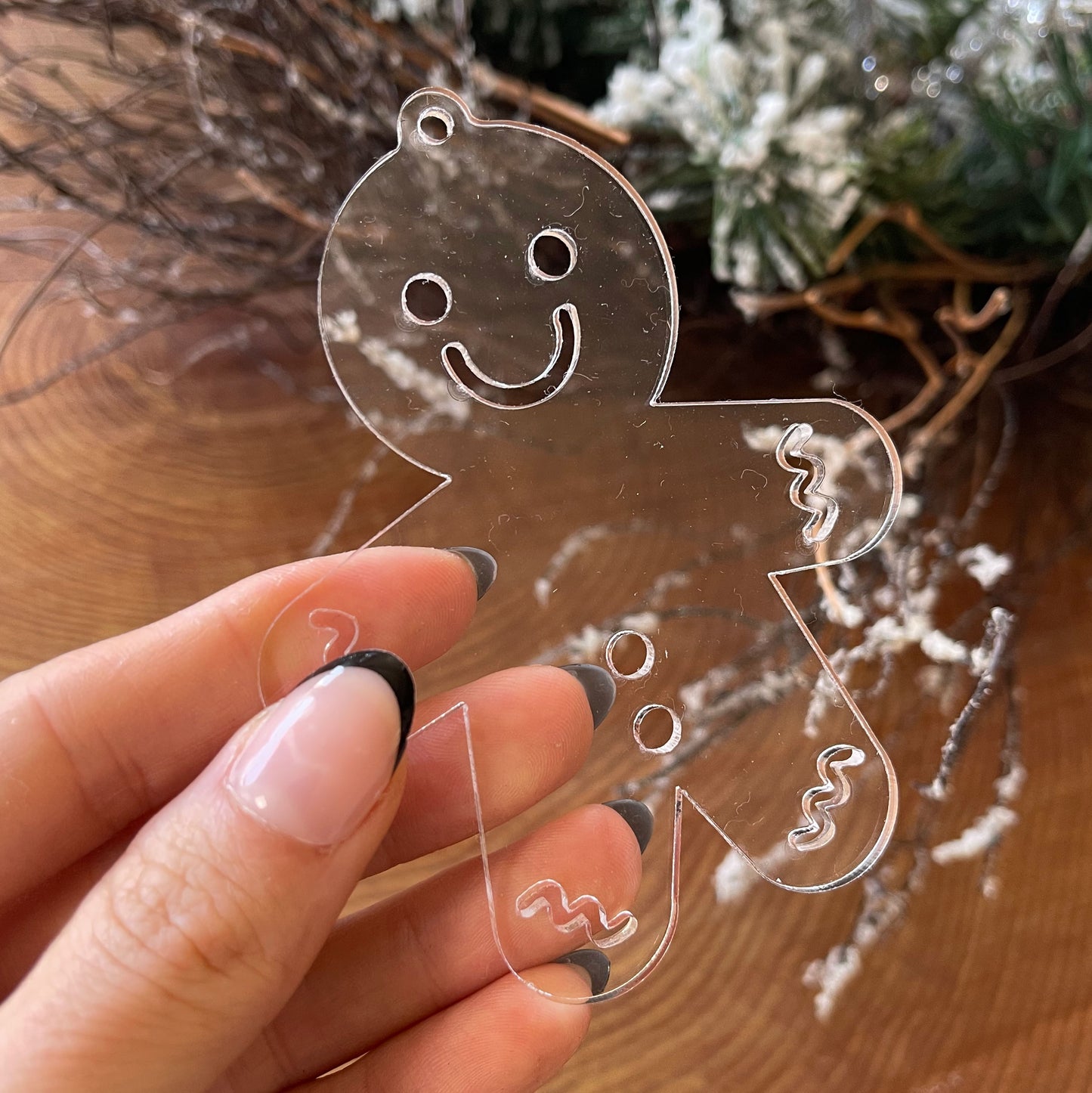 Gingerbread Man Blank | Clear