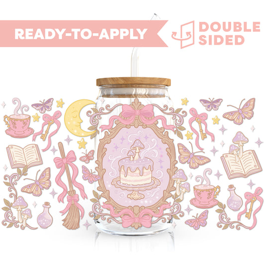 [ Double Sided ] 16oz Cup UV DTF Decal | Coquette Witch