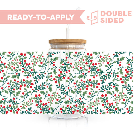 [ Double Sided ] 16oz Cup UV DTF Decal | Under The Mistletoe
