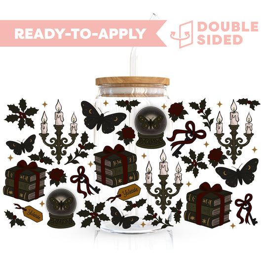 [ Double Sided ] 16oz Cup UV DTF Decal | Magical Dark Academy