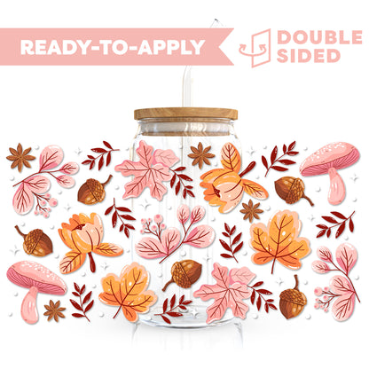 [ Double Sided ] 16oz Cup UV DTF Decal | Autumn Forest Magic