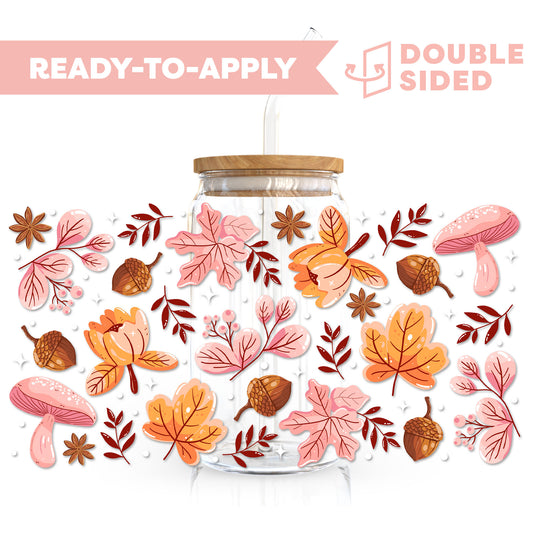 [ Double Sided ] 16oz Cup UV DTF Decal | Autumn Forest Magic