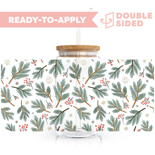 [ Double Sided ] 16oz Cup UV DTF Decal | Winter Forest