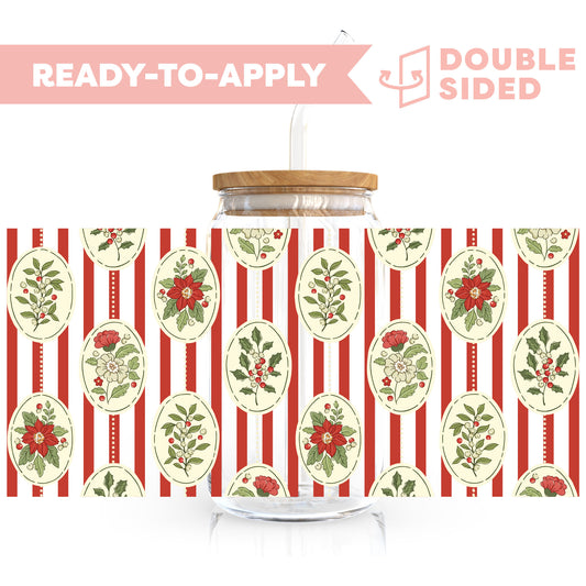 [ Double Sided ] 16oz Cup UV DTF Decal | Vintage Holiday