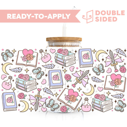 [ Double Sided ] 16oz Cup UV DTF Decal | Addicted To Romantasy