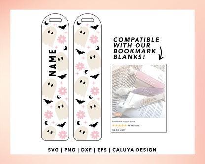 Bookmark Template SVG | Cute Ghost SVG