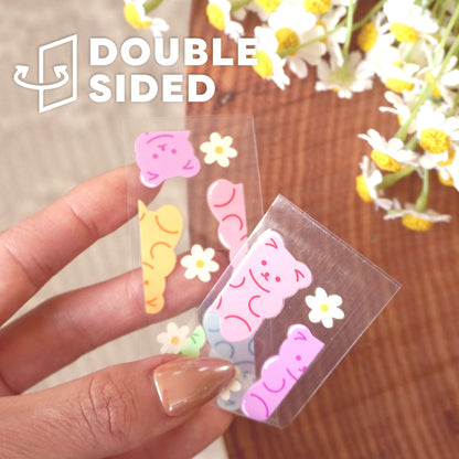 [ Double Sided ] Bookmark UV DTF Decal | Colorful Gummy Bear