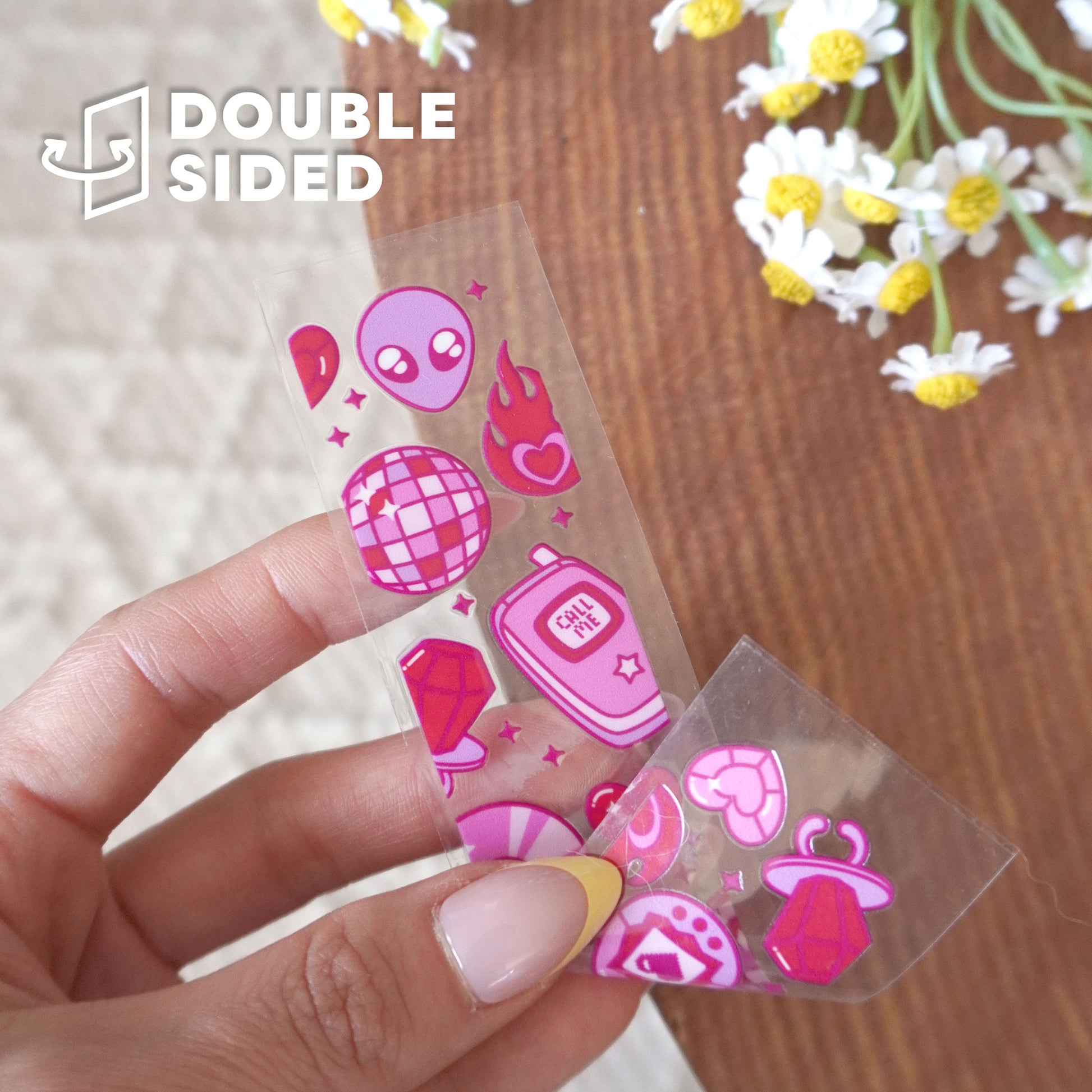 [ Double Sided ] Bookmark UV DTF Decal | Y2K Vibe