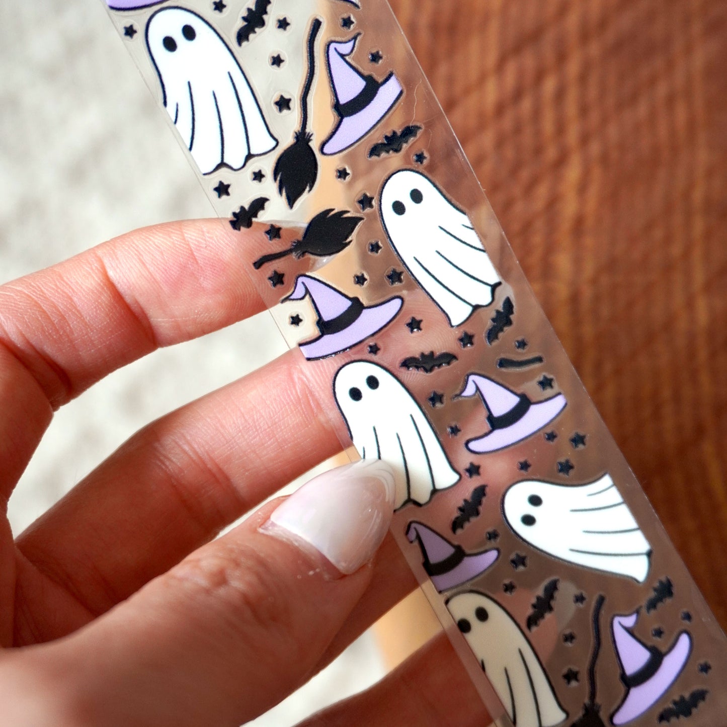 [ Double Sided ] Bookmark UV DTF Decal | Witchy Ghost