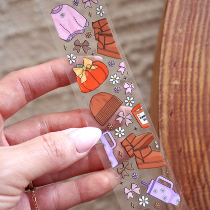 [ Double Sided ] Bookmark UV DTF Decal | Autumn Girl