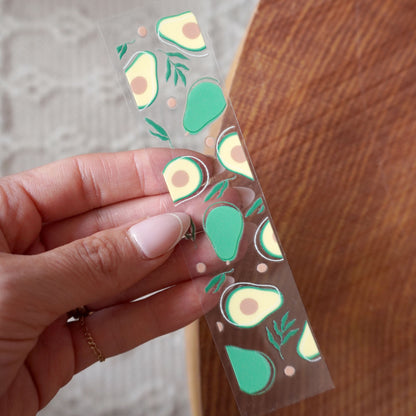 [ Double Sided ] Bookmark UV DTF Decal | Avocado