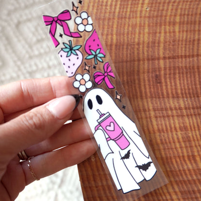 [ Double Sided ] Bookmark UV DTF Decal | Stanley Girl Ghost