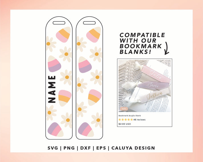 Bookmark Template SVG | Daisy Candy Corn SVG – Caluya Design