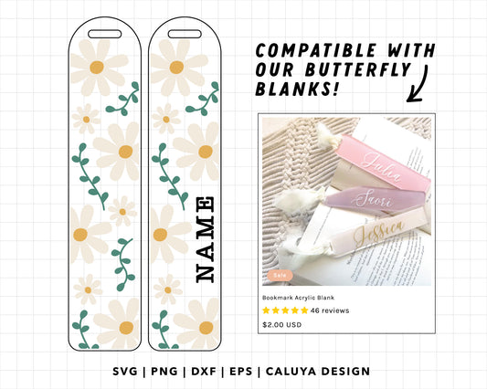 Bookmark Template SVG | Daisy Flower SVG