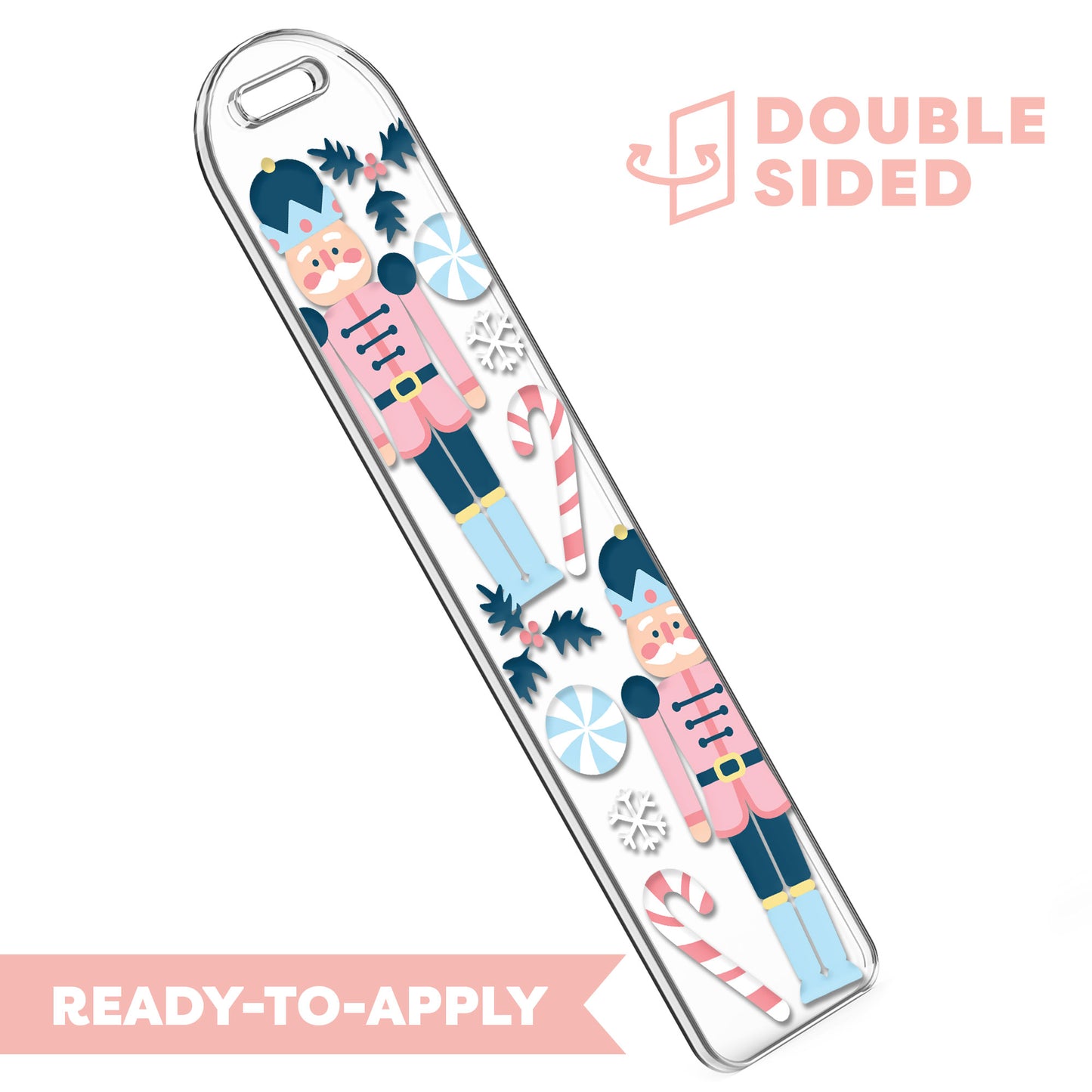 [ Double Sided ] Christmas Bookmark Decal | Classic Nutcracker