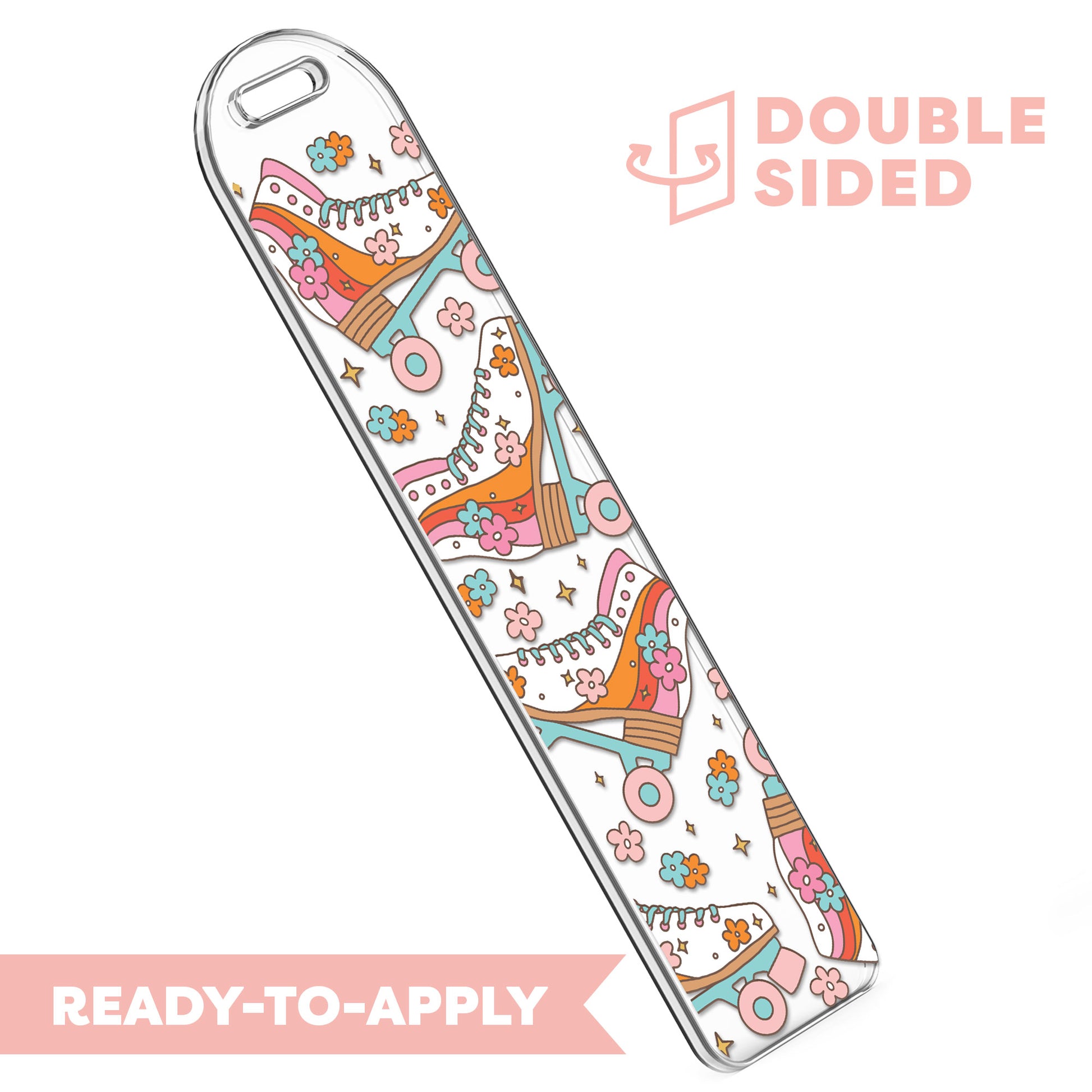 [ Double Sided ] Bookmark UV DTF Decal | Groovy Roller Skate