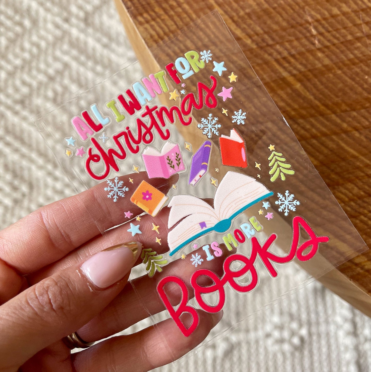 [ Double Sided ] Christmas Transfer Decal | Christmas Book