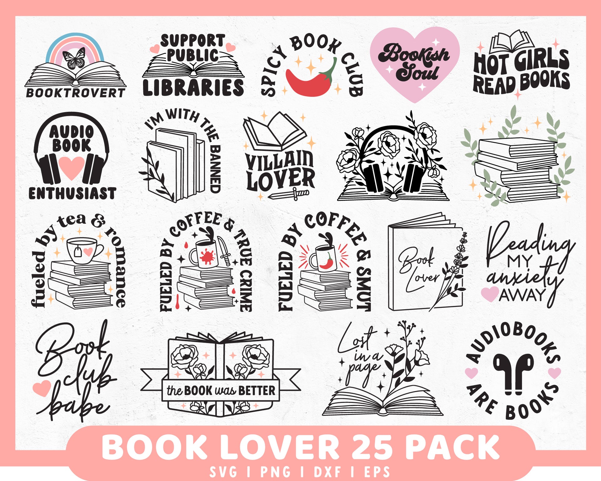 Premium Vector  A book lover book lover book lover book lover