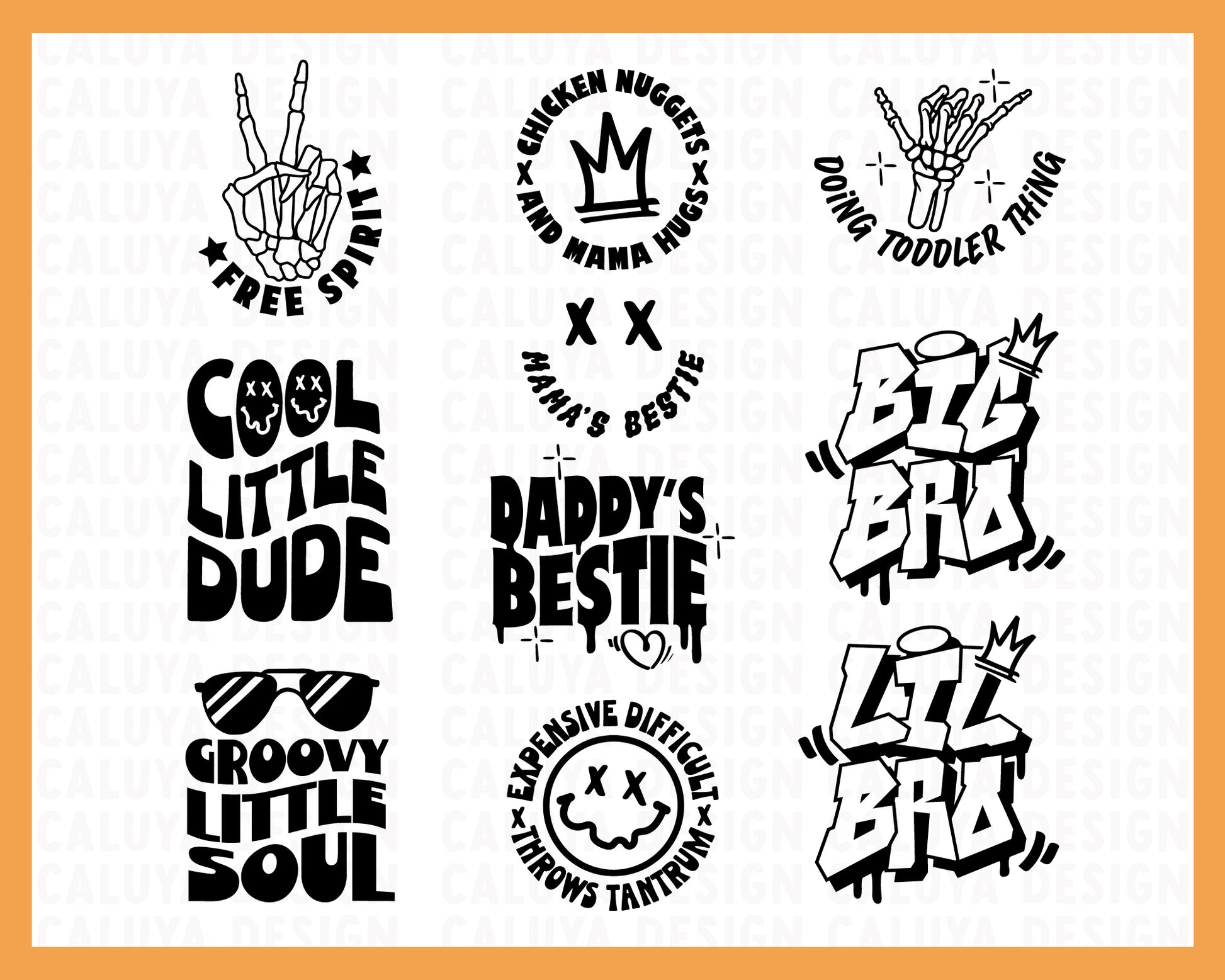 Toddler Cool Boy SVG Bundle 20 Pack – Caluya Design