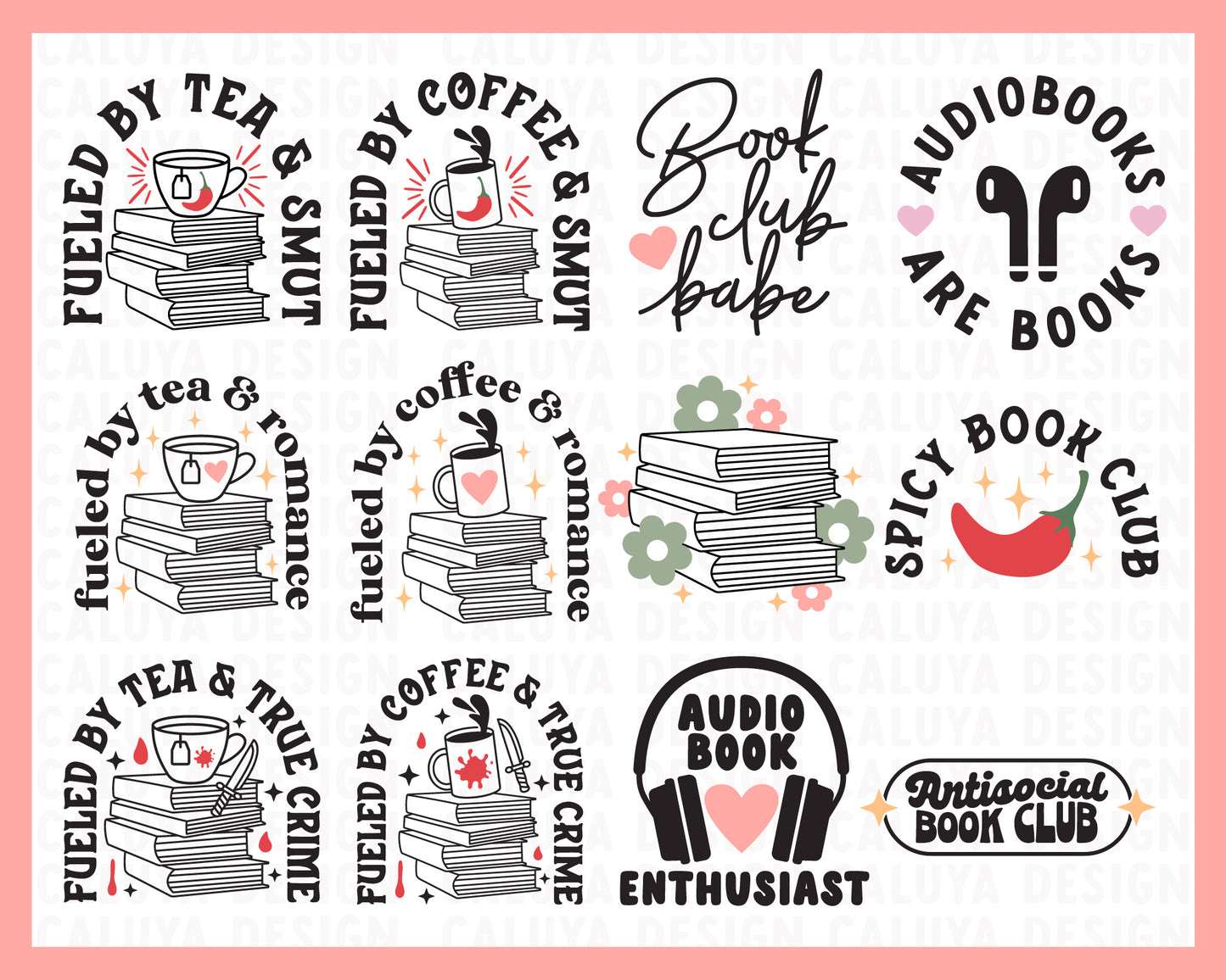 Book Lover SVG Bundle | 25 Pack