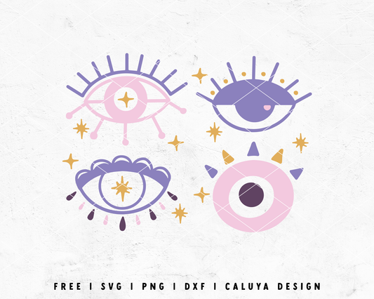 FREE Evil Eye SVG | Mystic Eye SVG Cut File for Cricut, Cameo Silhouette | Free SVG Cut File