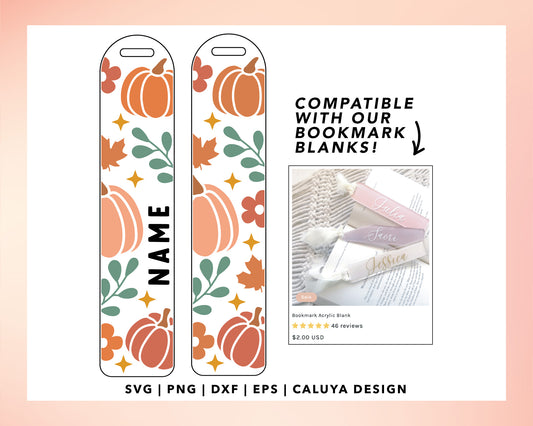 Bookmark Template SVG | Fall Pumpkin SVG