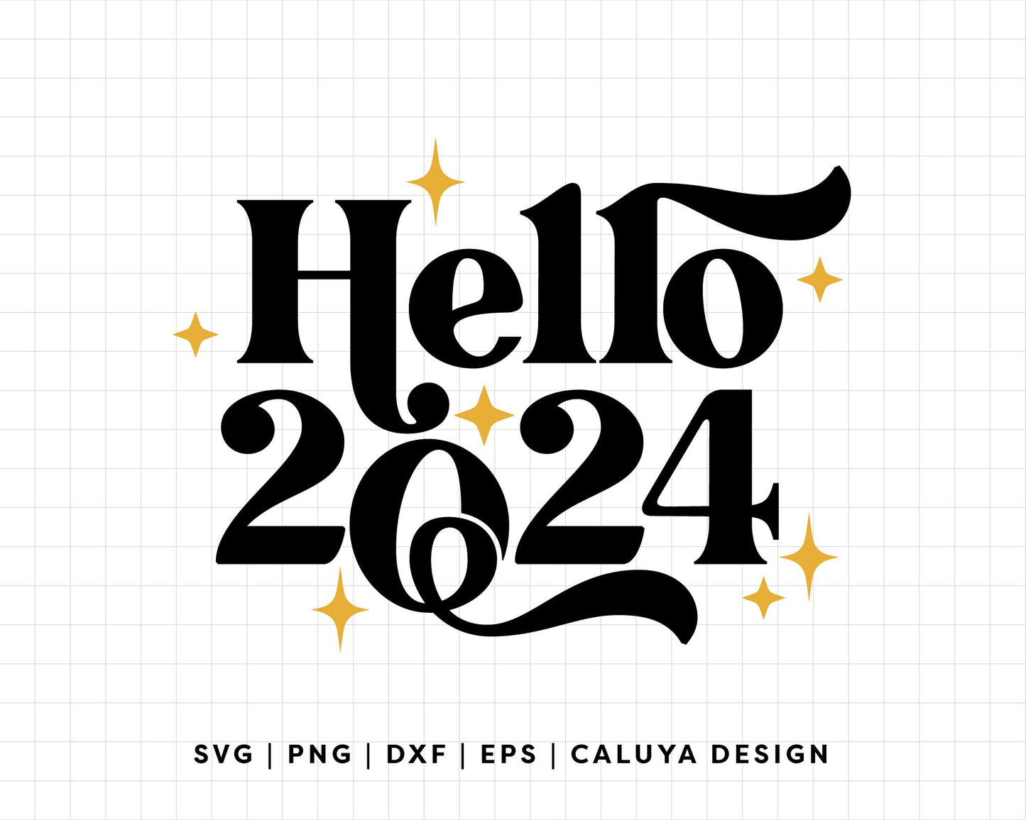 FREE Hello 2024 SVG | New Year SVG