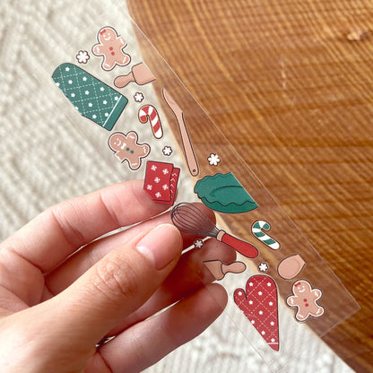 [ Double Sided ] Bookmark UV DTF Decal | Gingerbread Baking