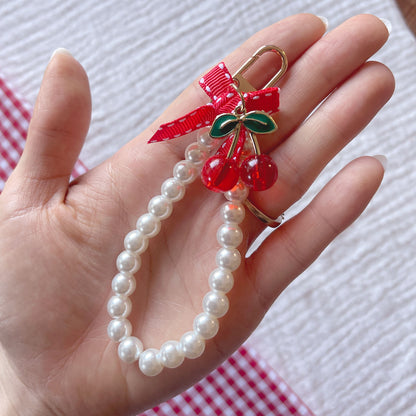 Bow & Cherry Wristlet