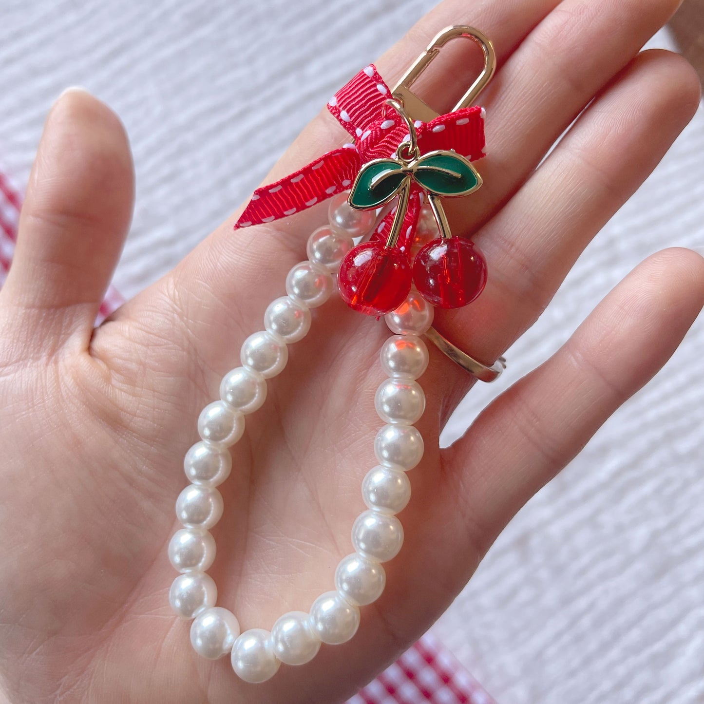 Bow & Cherry Wristlet