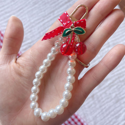 Bow & Cherry Wristlet