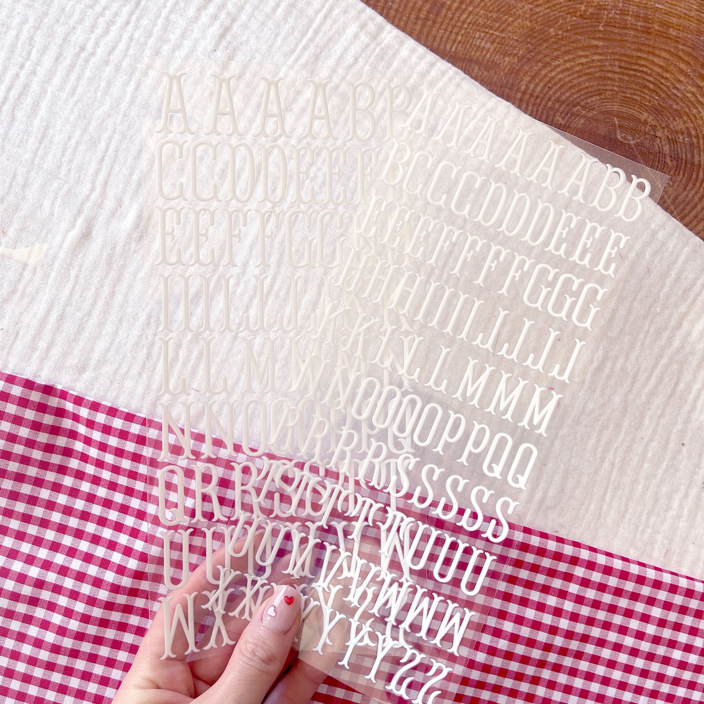 [ Single Sided ] Holographic Letter Sticker Sheet Set | Fishtail Monogram 2 Sheets