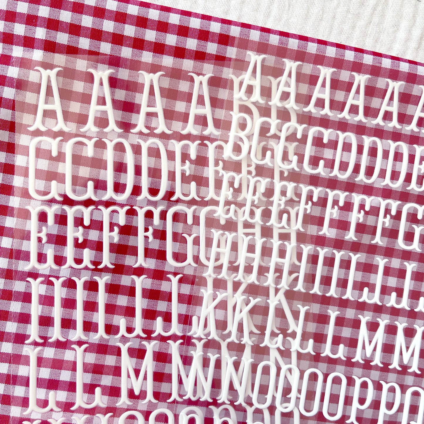 [ Single Sided ] Holographic Letter Sticker Sheet Set | Fishtail Monogram 2 Sheets