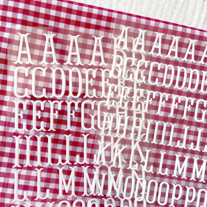 [ Single Sided ] Holographic Letter Sticker Sheet Set | Fishtail Monogram 2 Sheets
