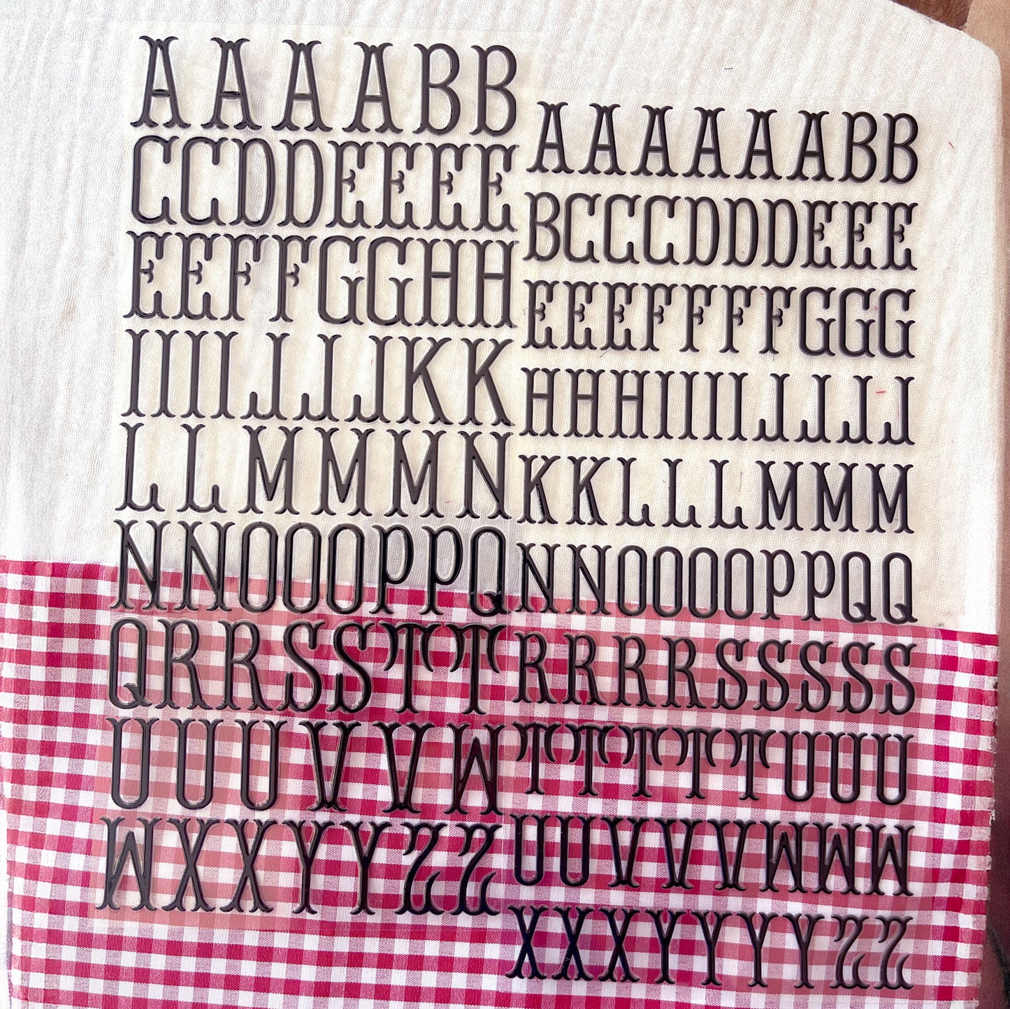 [ Single Sided ] Holographic Letter Sticker Sheet Set | Fishtail Monogram 2 Sheets