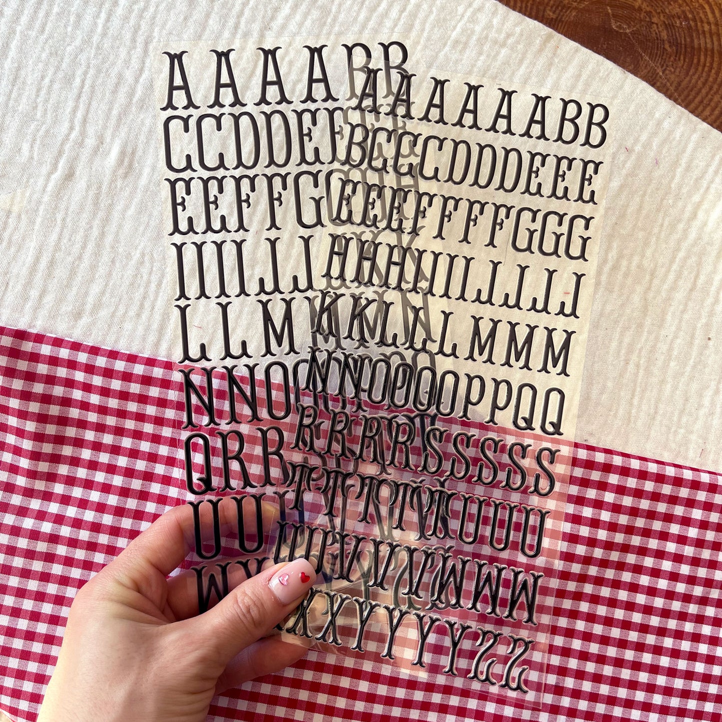 [ Single Sided ] Holographic Letter Sticker Sheet Set | Fishtail Monogram 2 Sheets