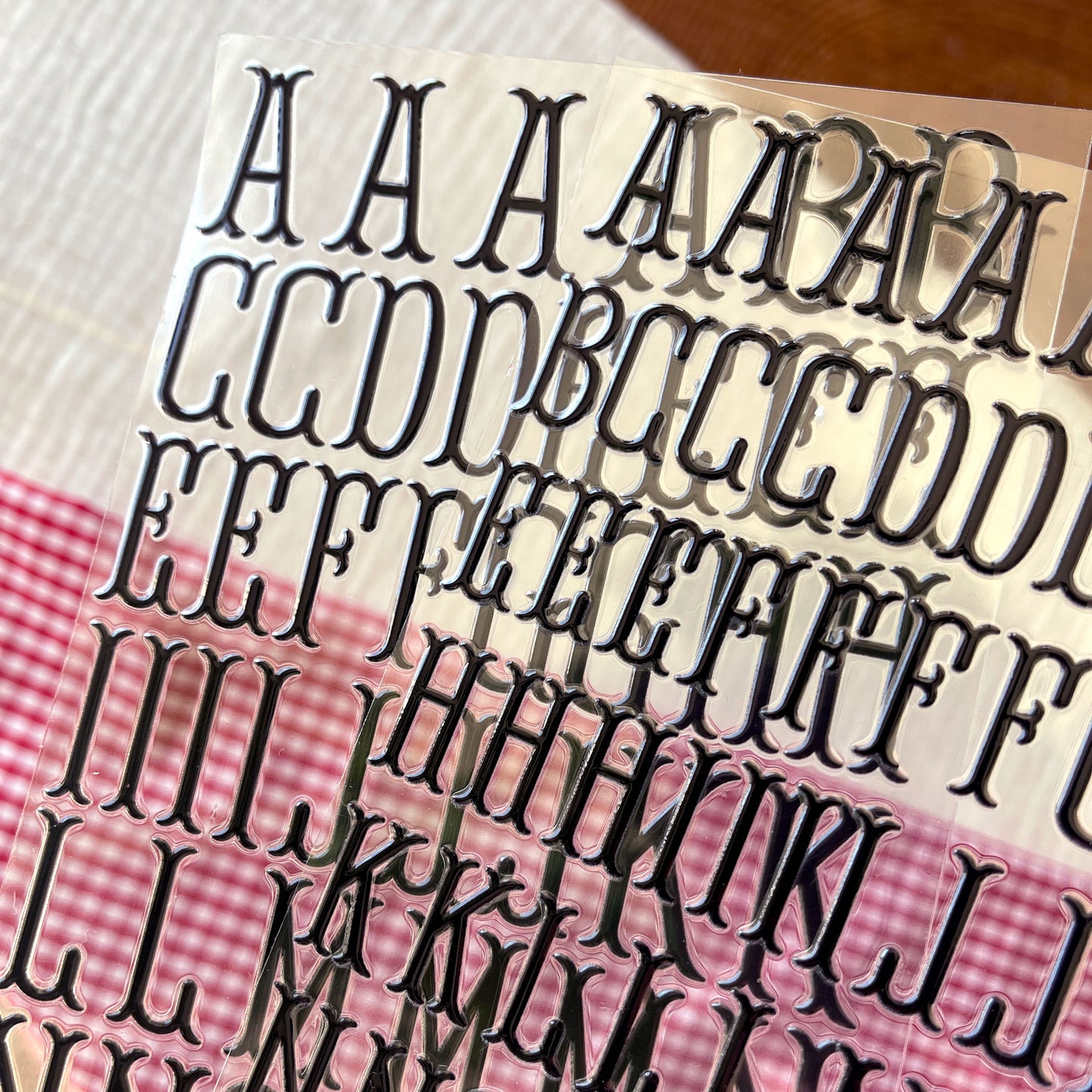 [ Single Sided ] Holographic Letter Sticker Sheet Set | Fishtail Monogram 2 Sheets