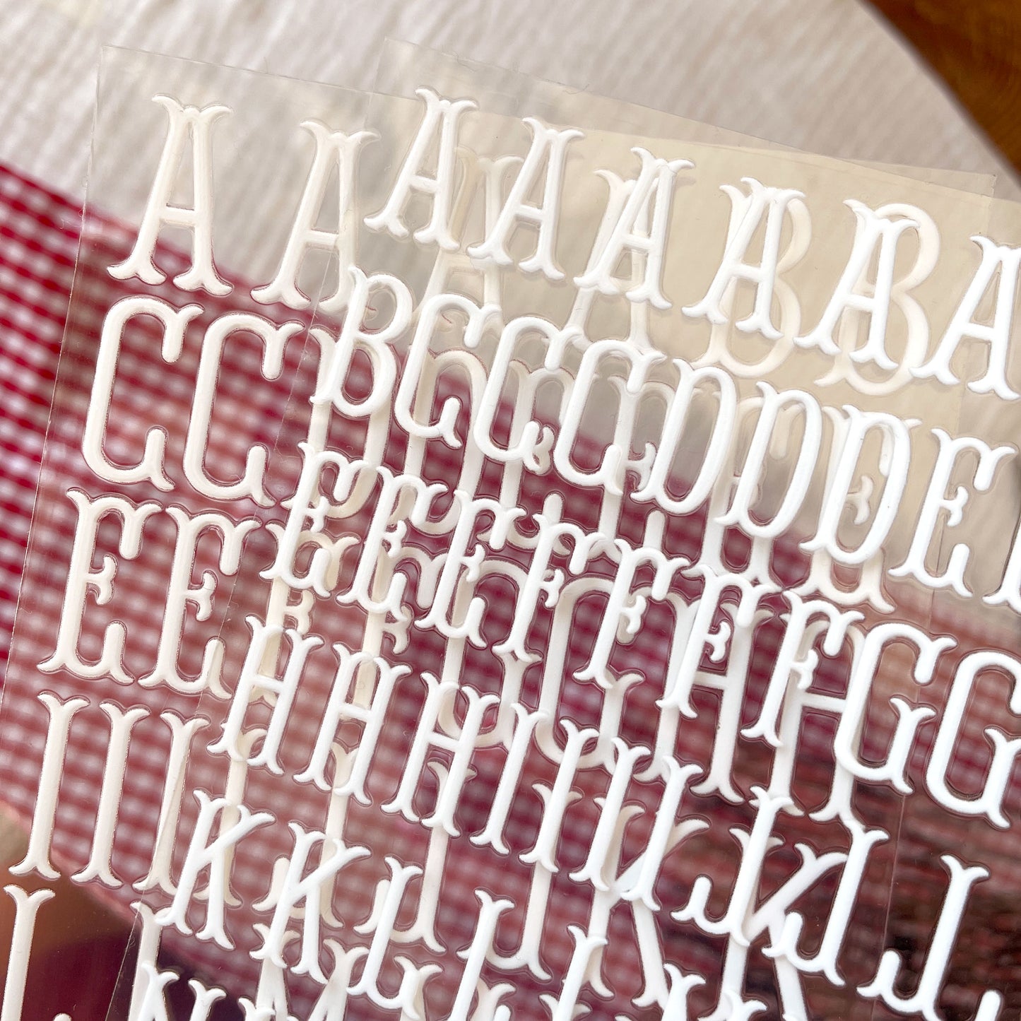 [ Single Sided ] Holographic Letter Sticker Sheet Set | Fishtail Monogram 2 Sheets