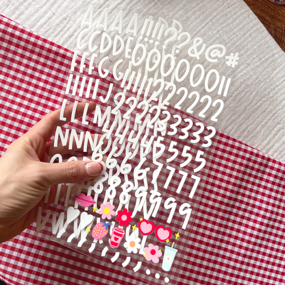[ Double Sided ] Letter Sticker Sheet | Chunky Hand Written Font