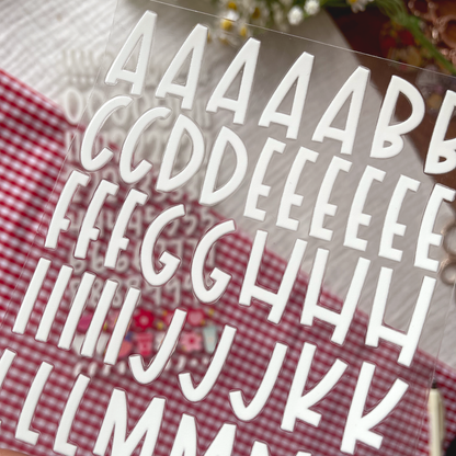 [ Double Sided ] Letter Sticker Sheet | Chunky Hand Written Font
