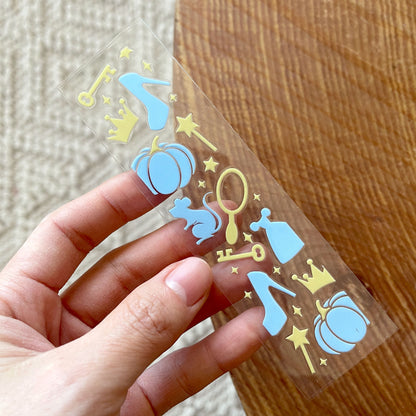 [ Double Sided ] Bookmark UV DTF Decal | Cinderella