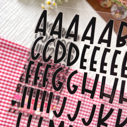 [ Double Sided ] Letter Sticker Sheet | Chunky Hand Written Font