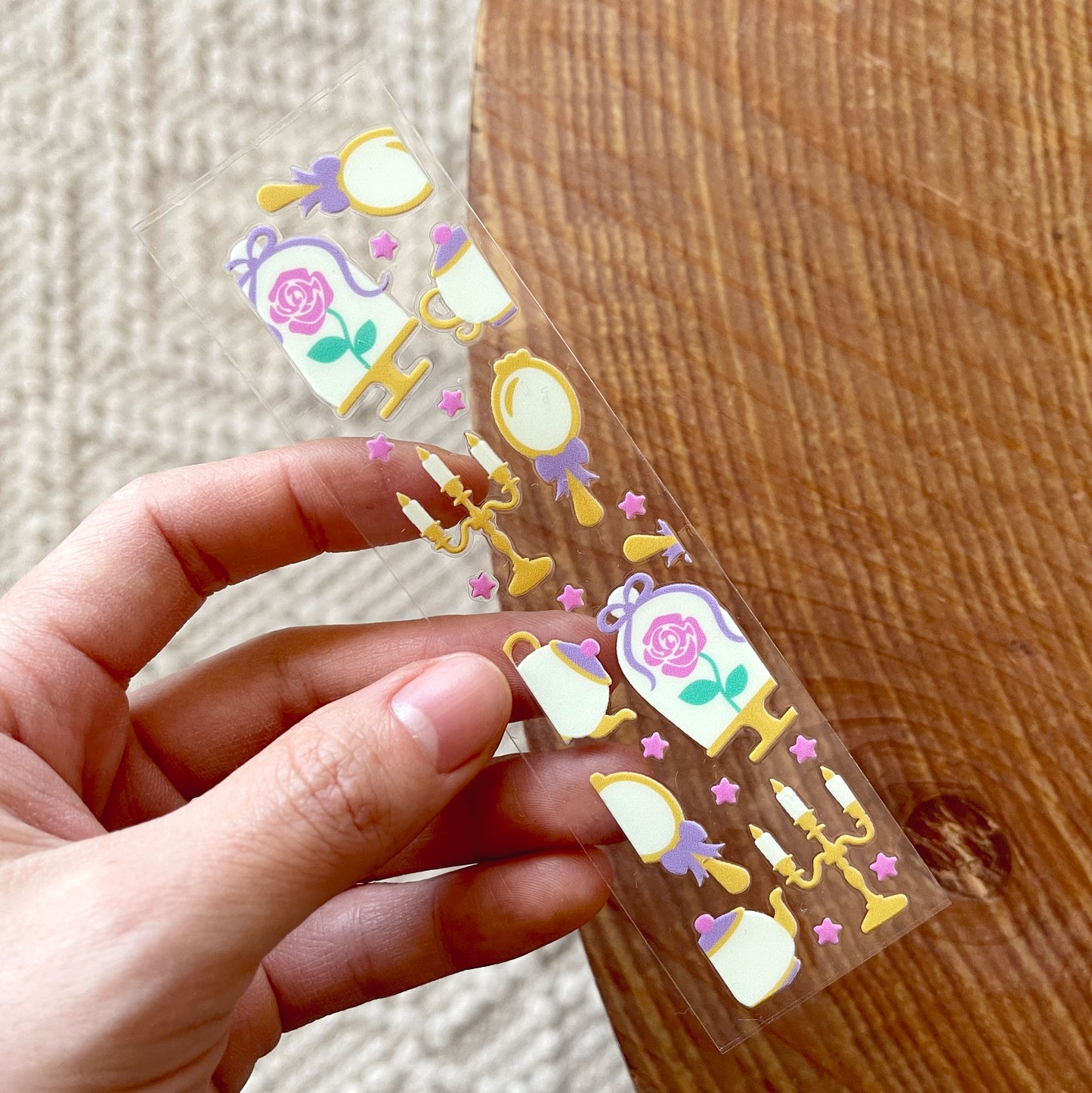 [ Double Sided ] Bookmark UV DTF Decal | Beauty And The Beast