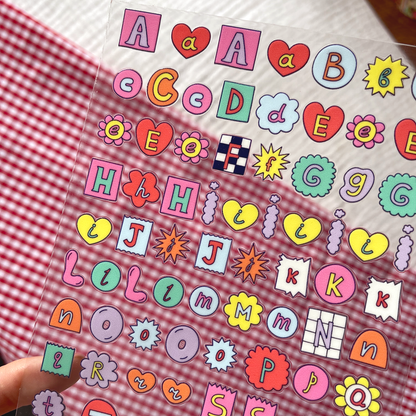 [ Double Sided ] Letter Sticker Sheet | Fun Ransom Letters