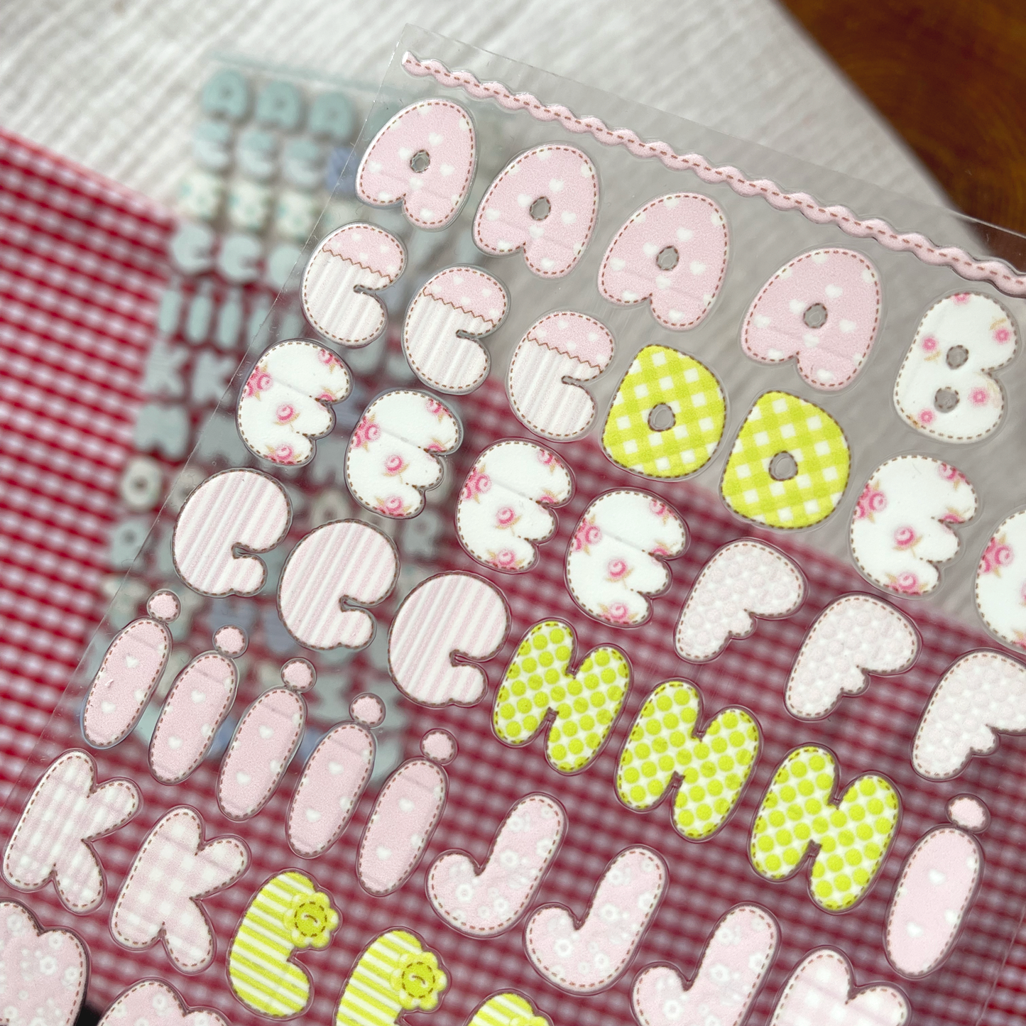 [ Double Sided ] Letter Sticker Sheet | Patchwork Letters