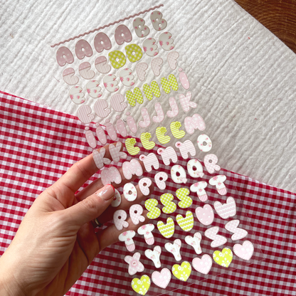 [ Double Sided ] Letter Sticker Sheet | Patchwork Letters
