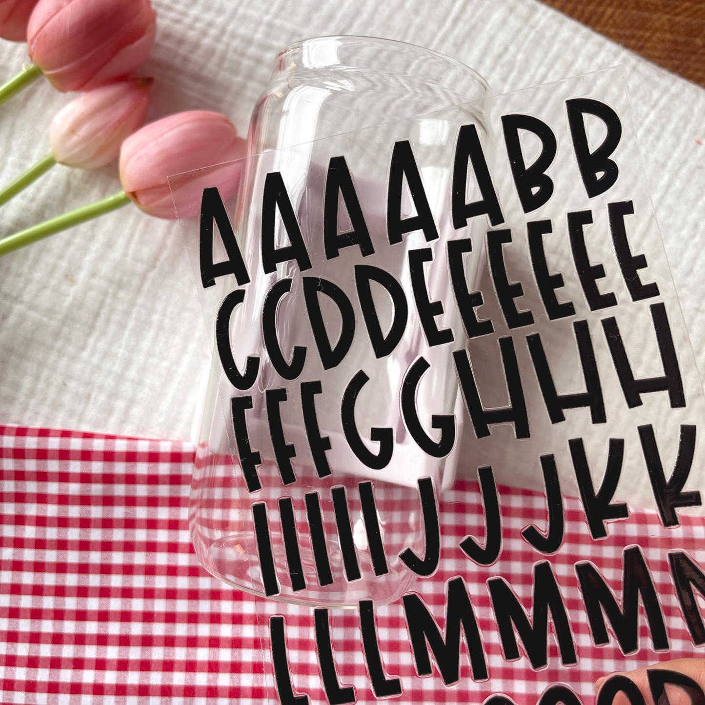 [ Double Sided ] Letter Sticker Sheet | Chunky Hand Written Font