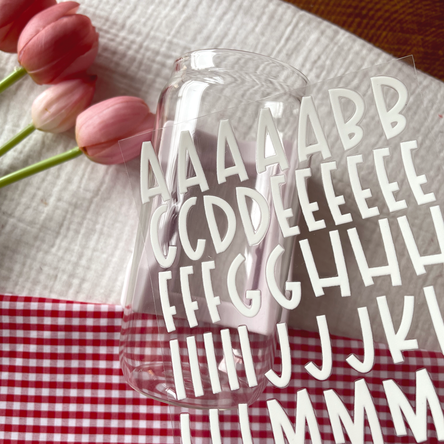 [ Double Sided ] Letter Sticker Sheet | Chunky Hand Written Font