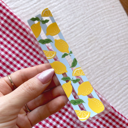 [ Double Sided ] Bookmark UV DTF Decal | Lemon Stripe