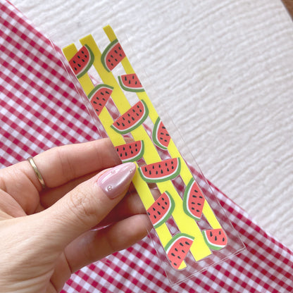 [ Double Sided ] Bookmark UV DTF Decal | Watermelon Stripe